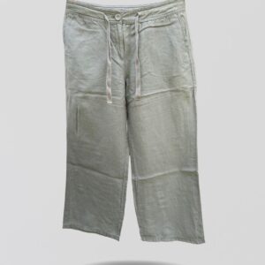 Womens Light Green Linen Trousers
