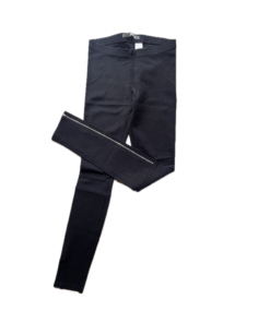 Petite Black zip trousers