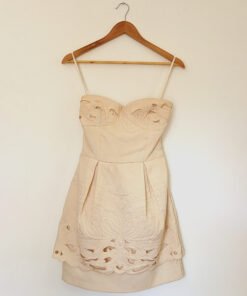Cream pattern dress