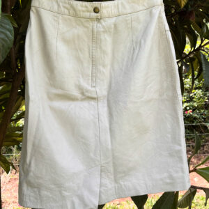 White Leather Skirt