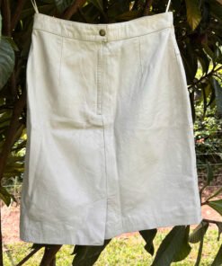 White Leather Skirt