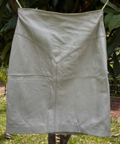 Alternative view of White Leather Skirt