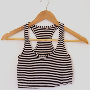 Crop striped tee