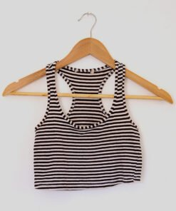 Crop striped tee