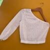 White Single Arm Long Sleeve