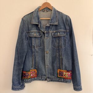 Denim jacket with trim