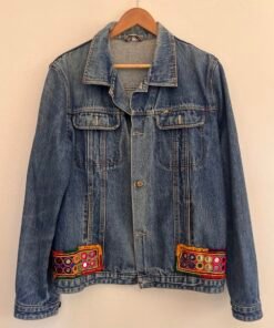 Denim jacket with trim