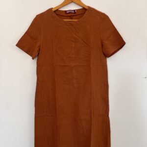 Orange Linen Dress