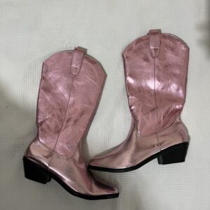 Pink cow boy boots