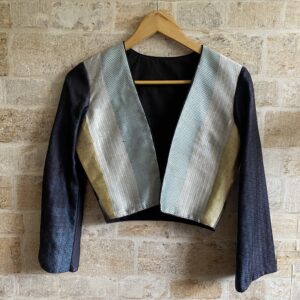 Upcycled saree crop jacket