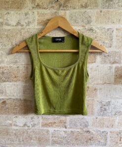 Green Crop Top