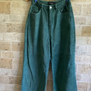Forest green corduroy trousers