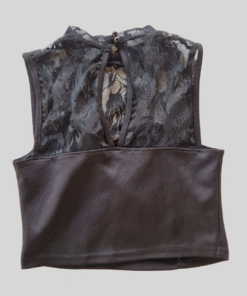 Alternative view of Lace Black crop