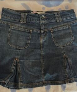 Denim pleated ONLY skirt