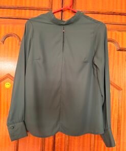 Green high neck blouse