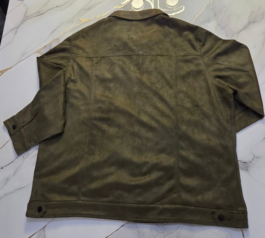 Forest Green Suede Jacket - Image 2