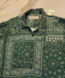 Alternative view of Paisley green shirt