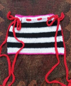 Crochet striped shorts