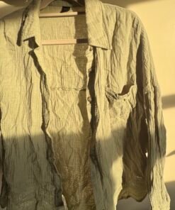 Mint green linen shirt