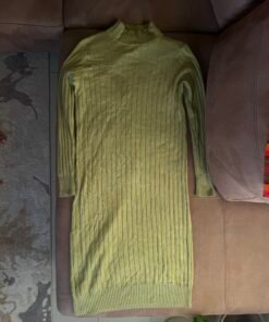 Green knit dress