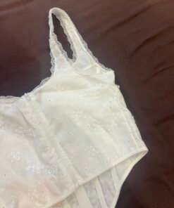 Alternative view of Crisp white corset top