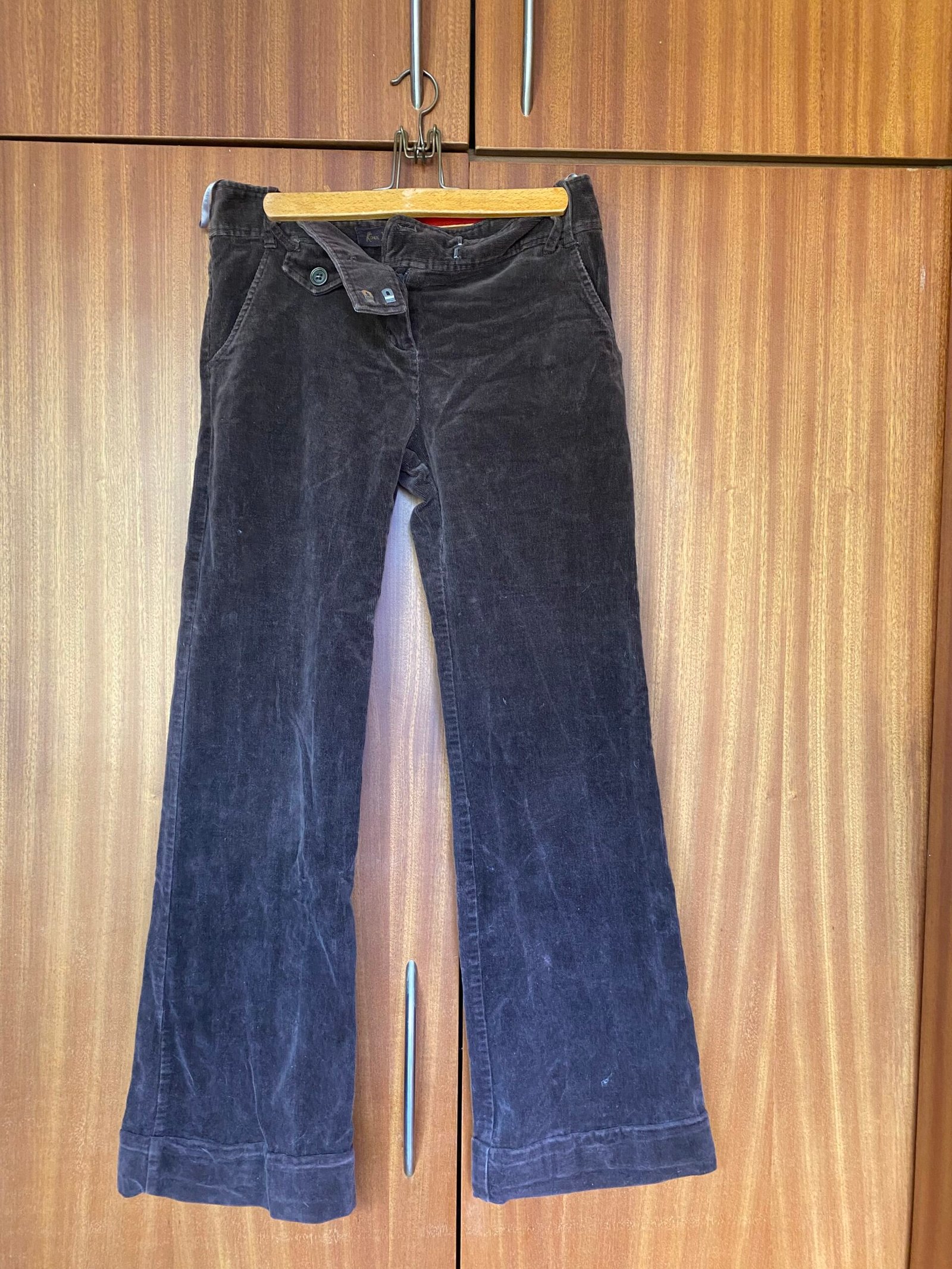 Flared brown corduroy pants - Image 2