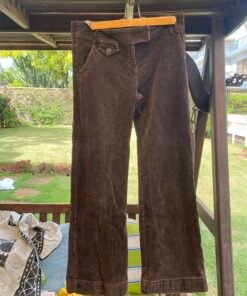 Flared brown corduroy pants