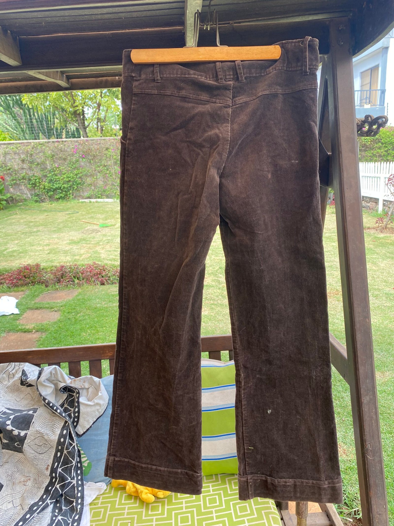 Flared brown corduroy pants - Image 3