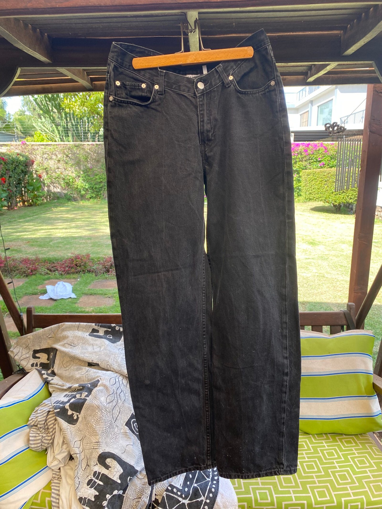 100% cotton black jeans