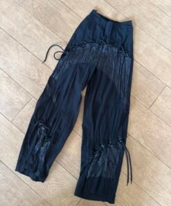Crazy upcycled black pants