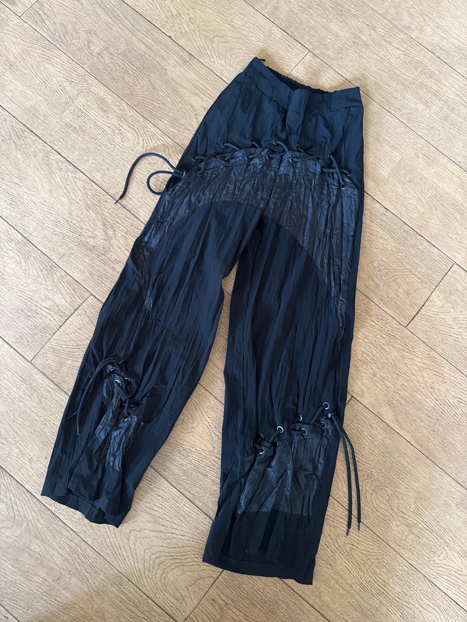 Crazy upcycled black pants