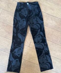 80s velvet pop art pants