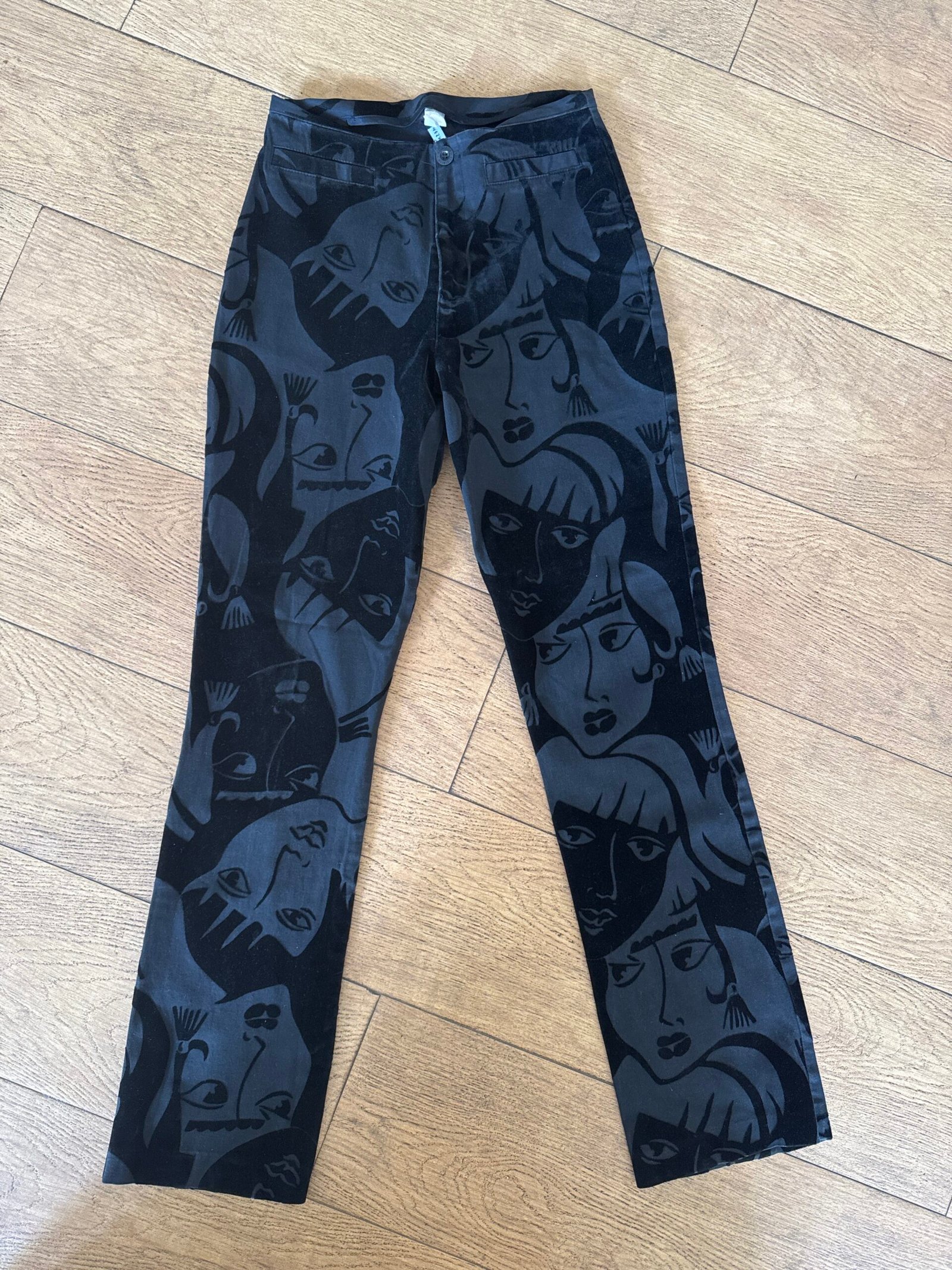 80s velvet pop art pants