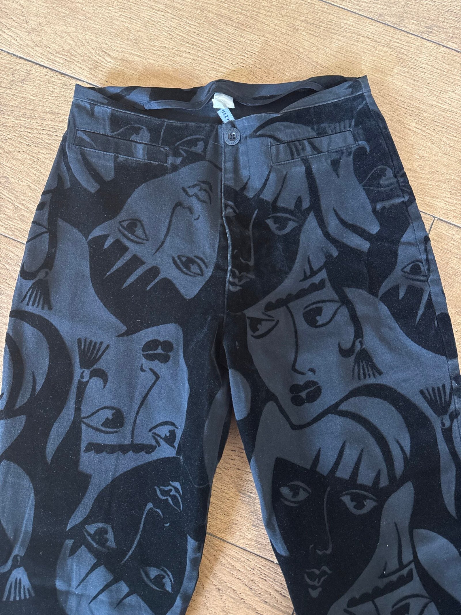 80s velvet pop art pants - Image 3