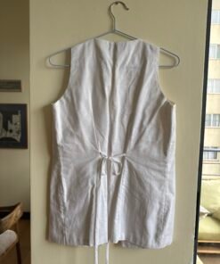 Alternative view of White linen top